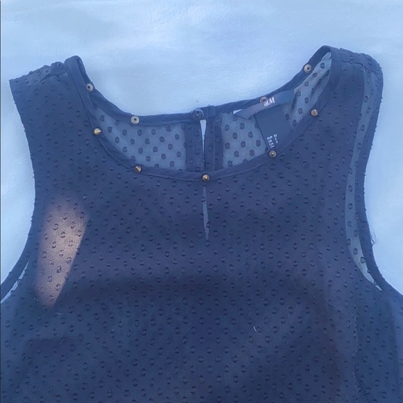 H&M Sheer Studded Peplum Tank Top - Picture 2 of 3